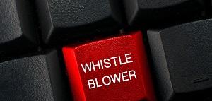 keyboard with the word whistleblower 
